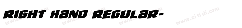Right Hand Regular字体转换